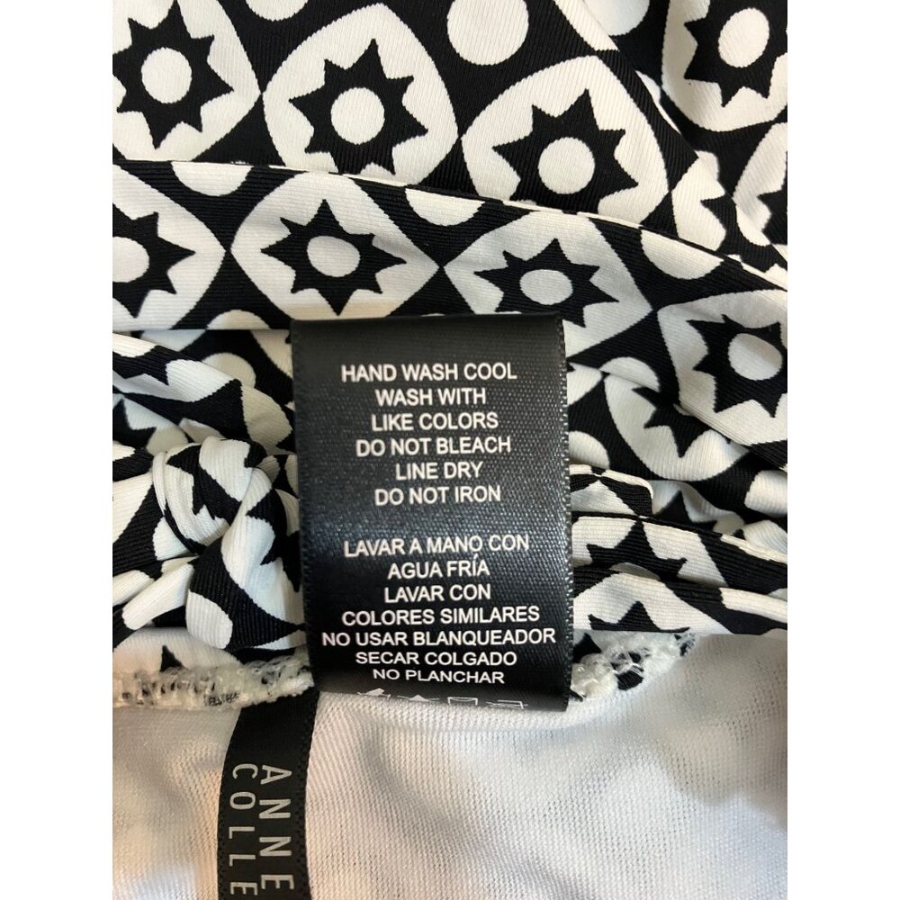 Anne Cole Collection Black White Swim Top Size 16 - Picture 5 of 5